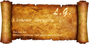 Linkner Gergely névjegykártya
